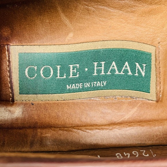 COLE HAAN 12648 Men\'s Brown Leather Size 11.5 N Tassel Loafer MADE IN ITALY  B12